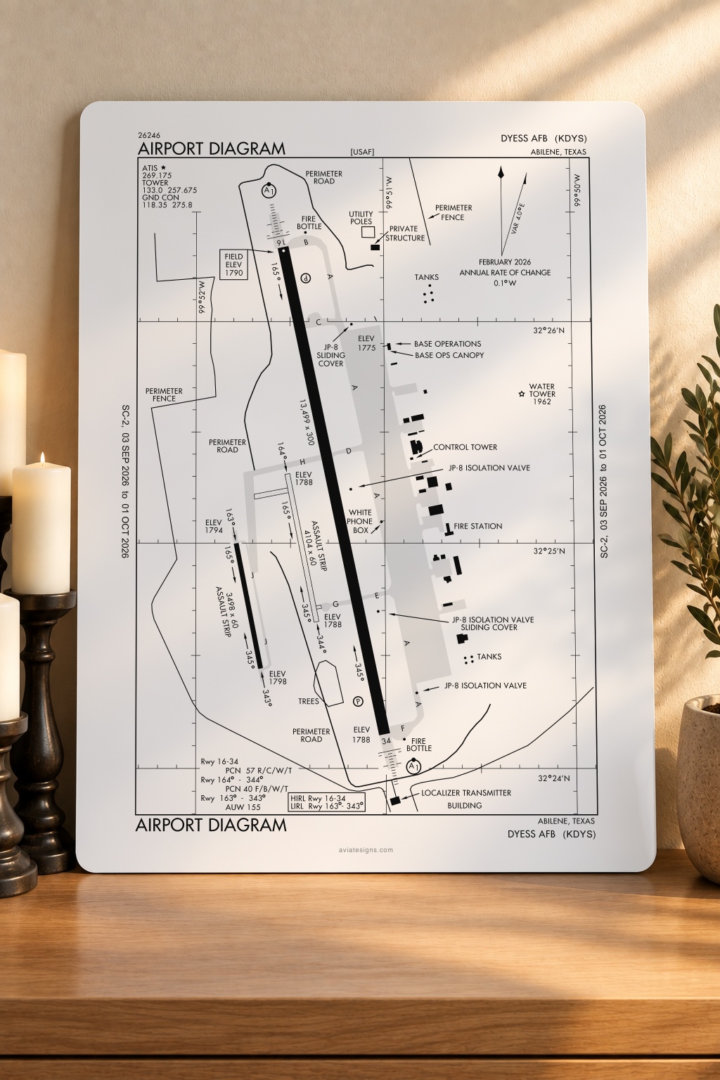 Abilene KDYS Airport Diagram