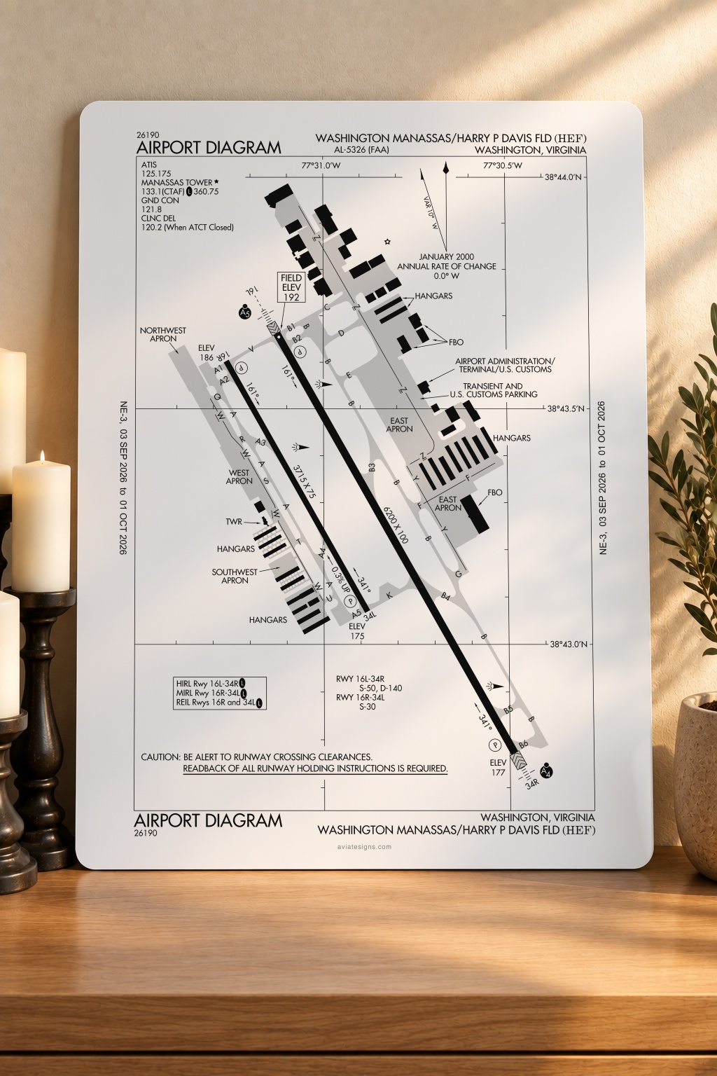 Washington KHEF Airport Diagram