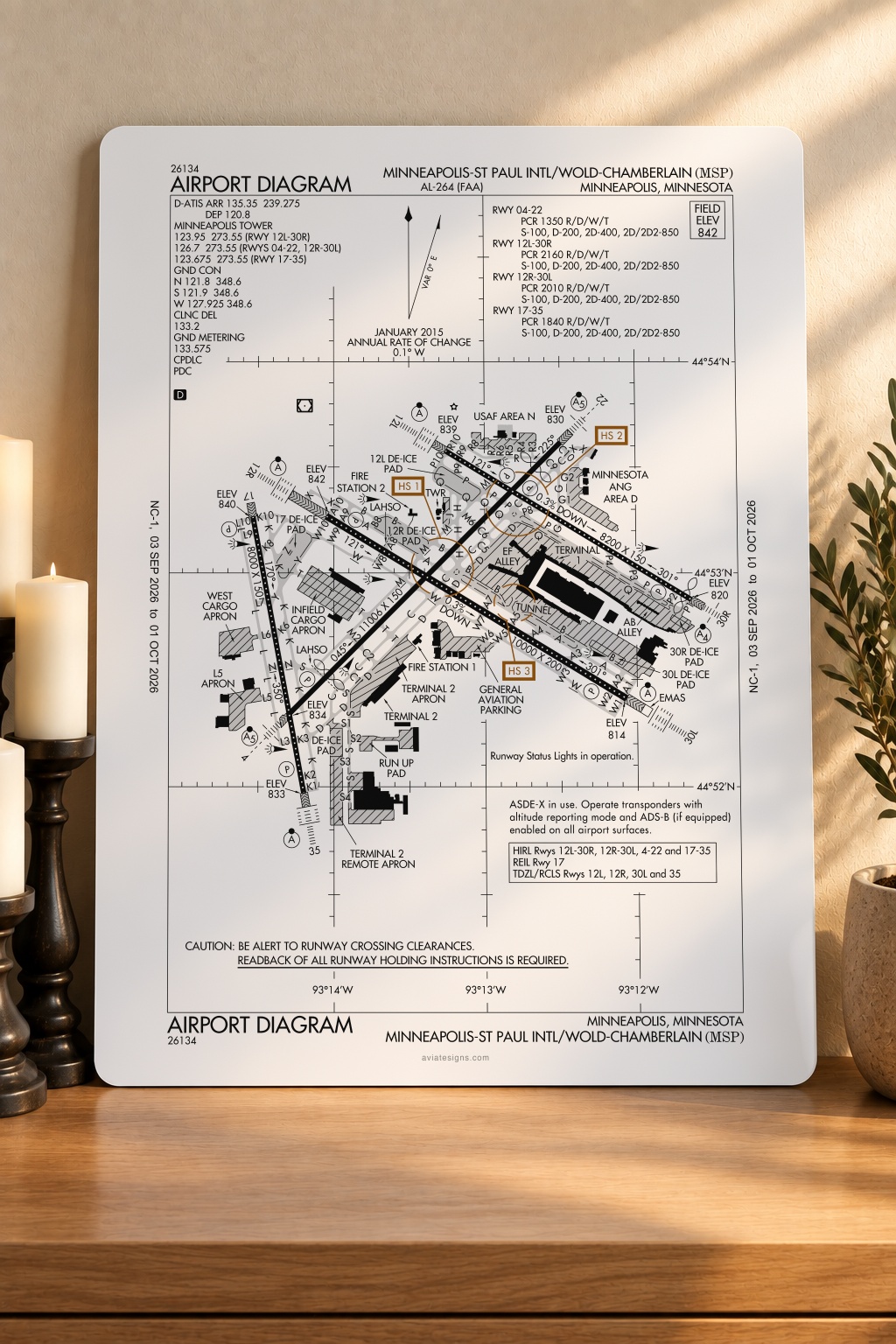 Minneapolis KMSP Airport Diagram