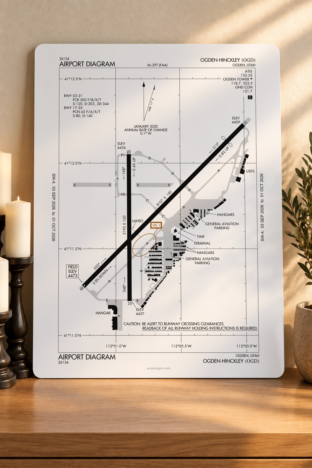 Ogden KOGD Airport Diagram