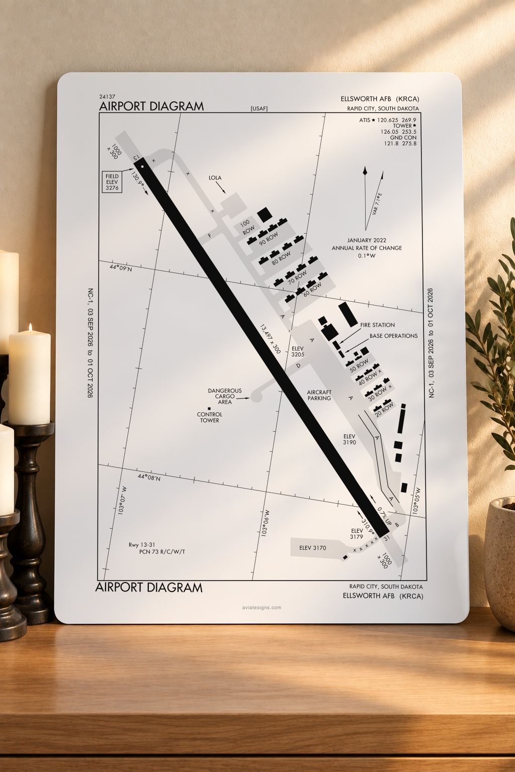 Rapid City KRCA Airport Diagram