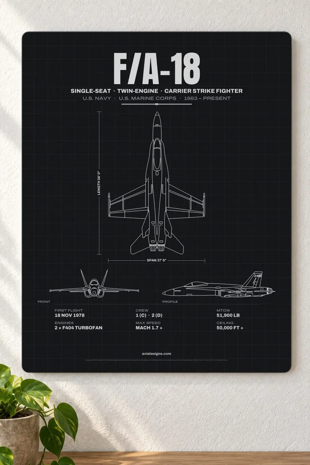 F/A-18 Technical Series Sign